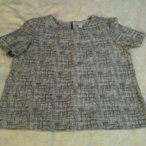 Paraphrase blue and white top